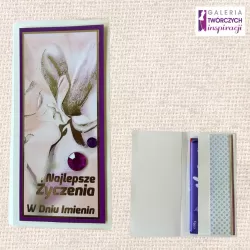 Opakowanie na czekoladę „Najlepsze życzenia w Dniu Imienin” – 8,5 na 17 cm